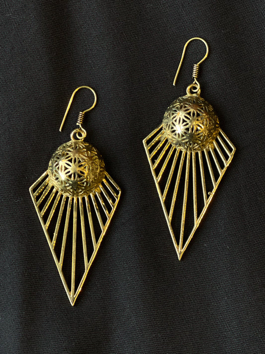 Nitara Brass Dangle Earrings