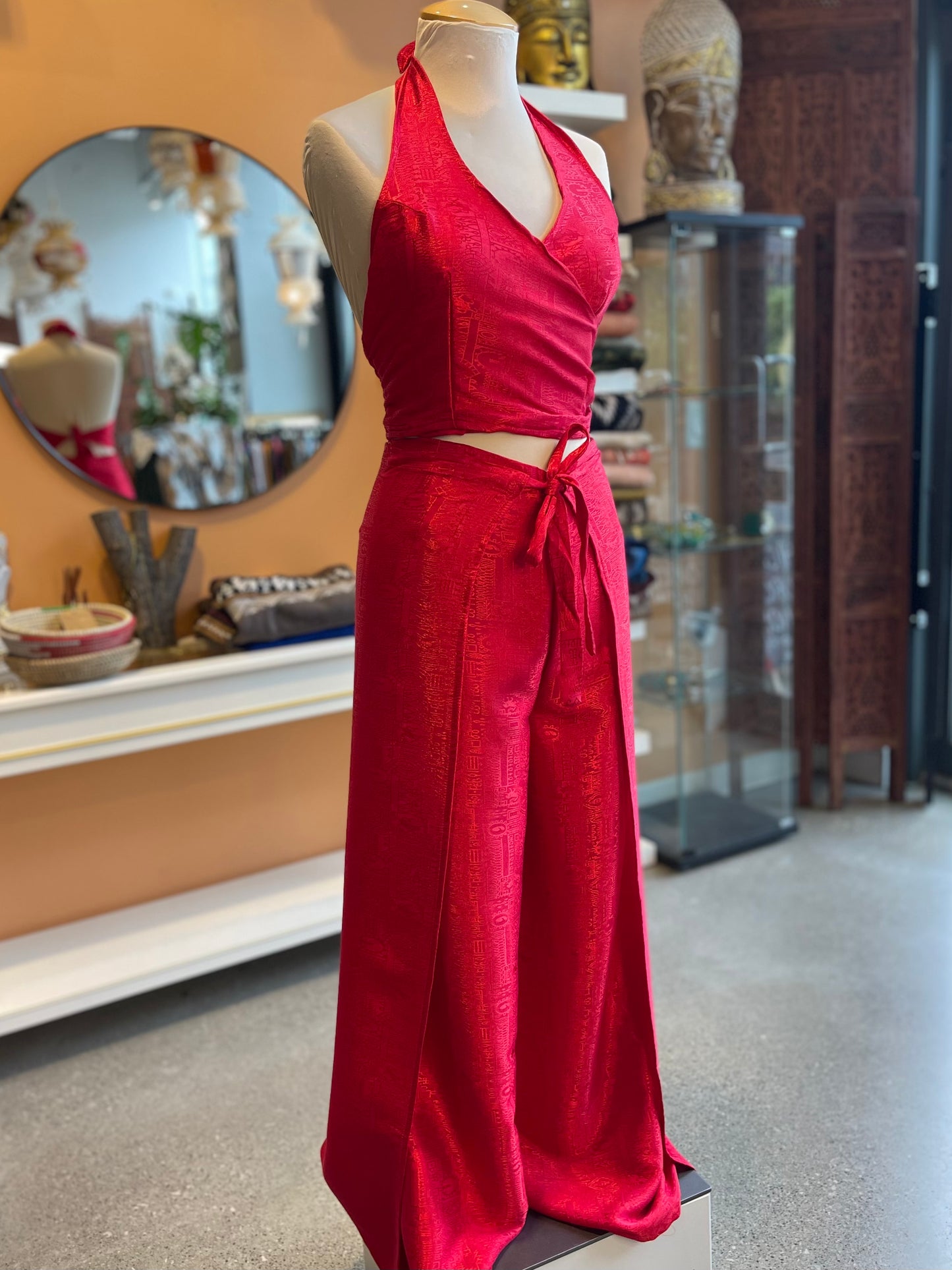 Bright Red Thai Silk Set