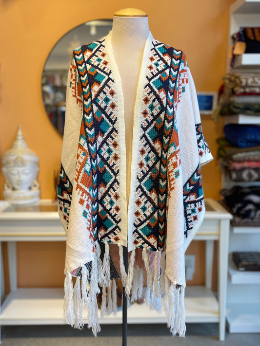 White Eva Poncho