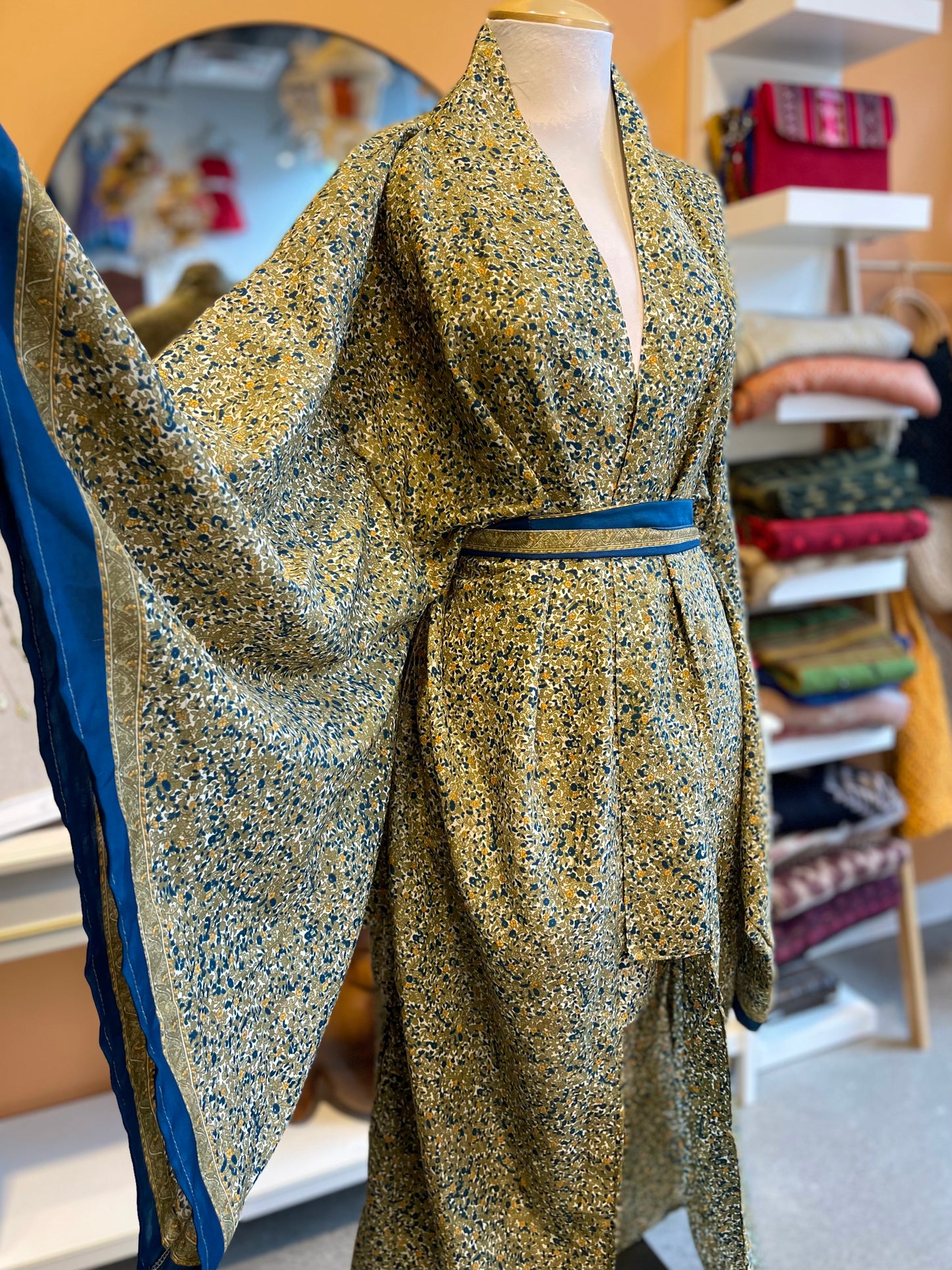 Floral Oversized Upcycled Silk Kimono