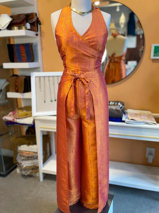 Orange Thai Silk Set