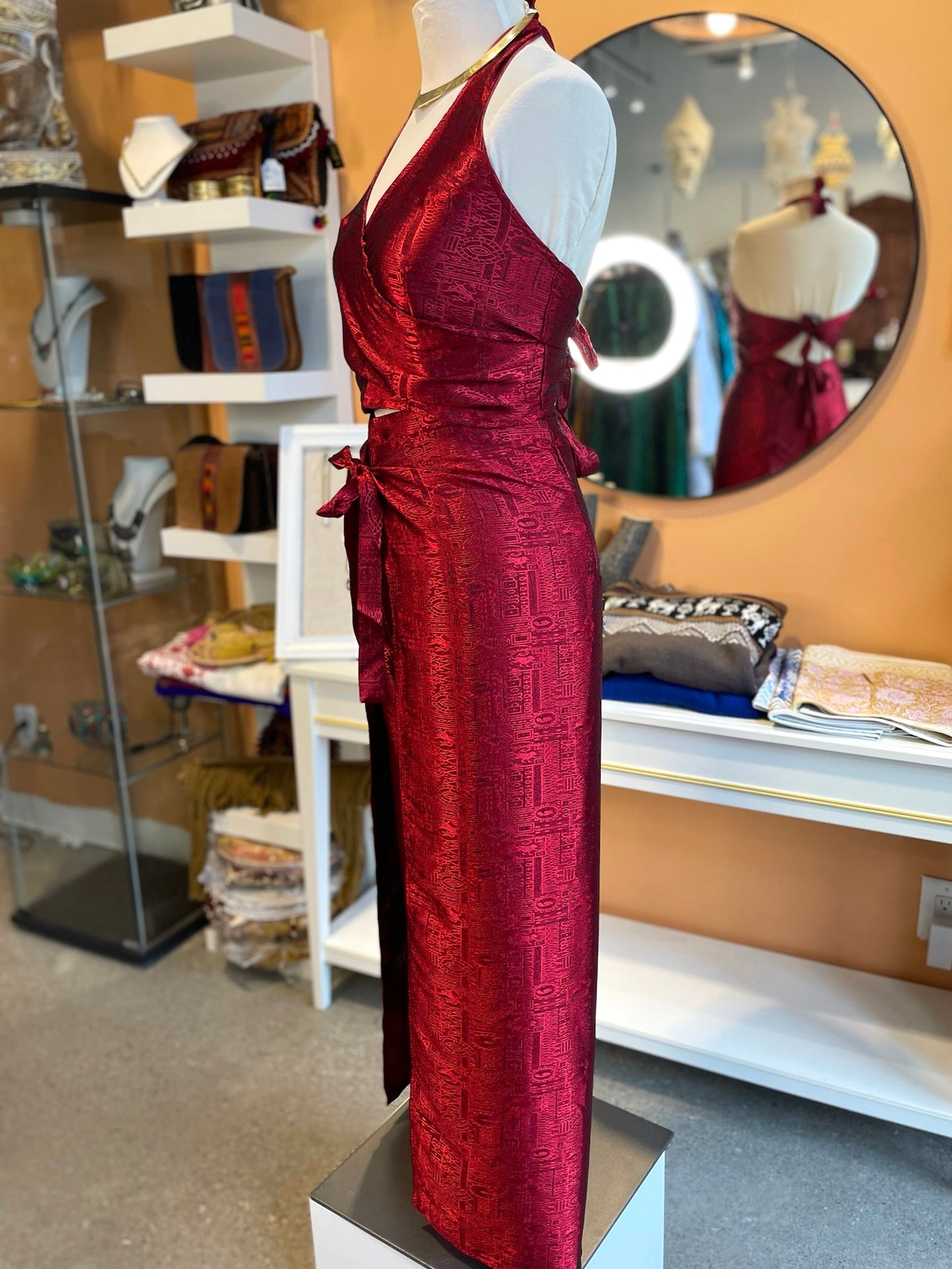 Deep Red Thai Silk Set