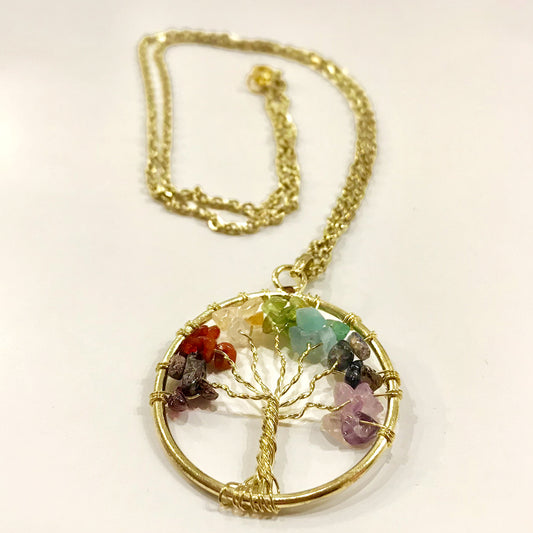 Rainbow Tree of Life Necklace