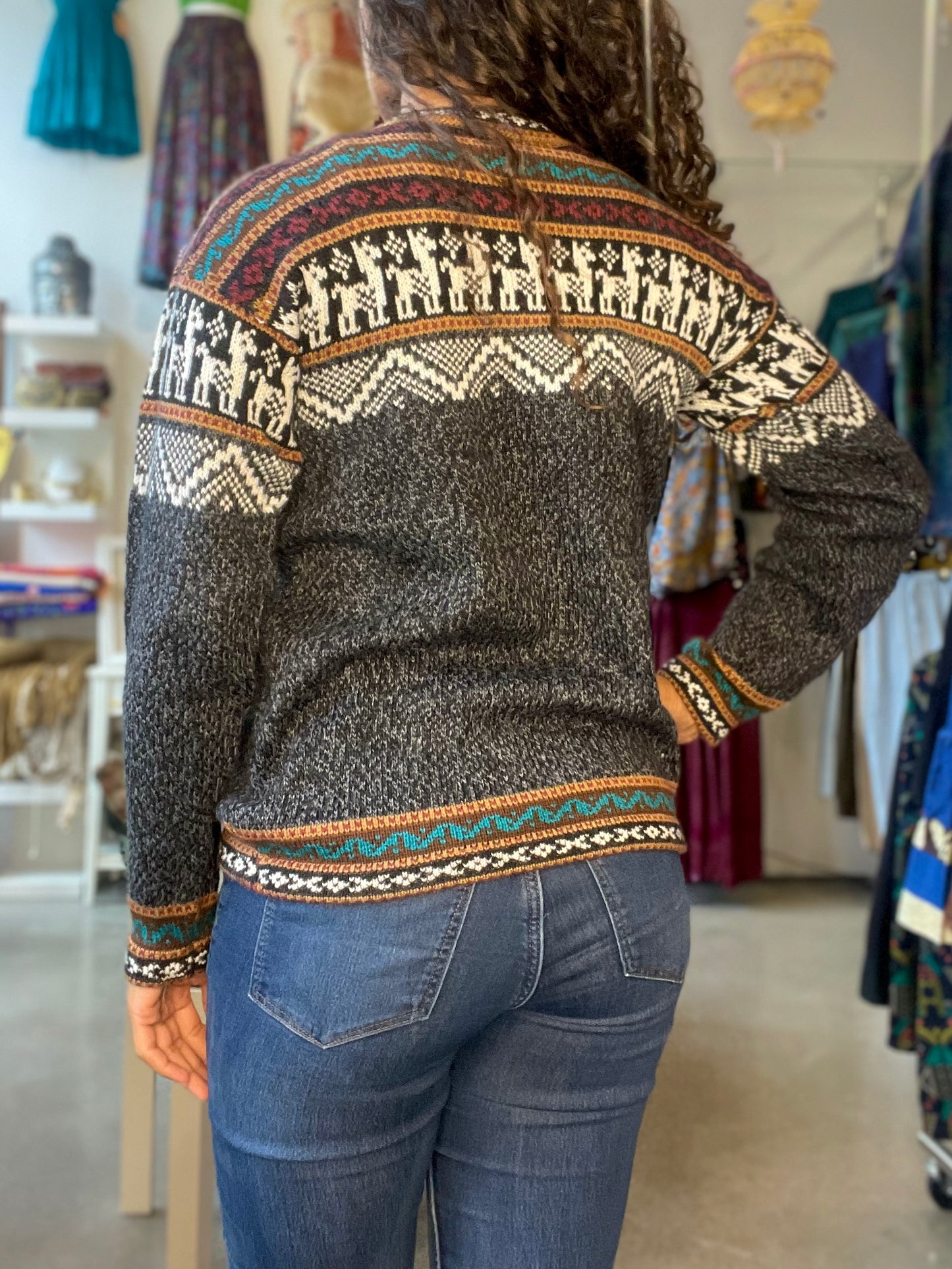 Salt&Pepper Peruvian Alpaca Sweater