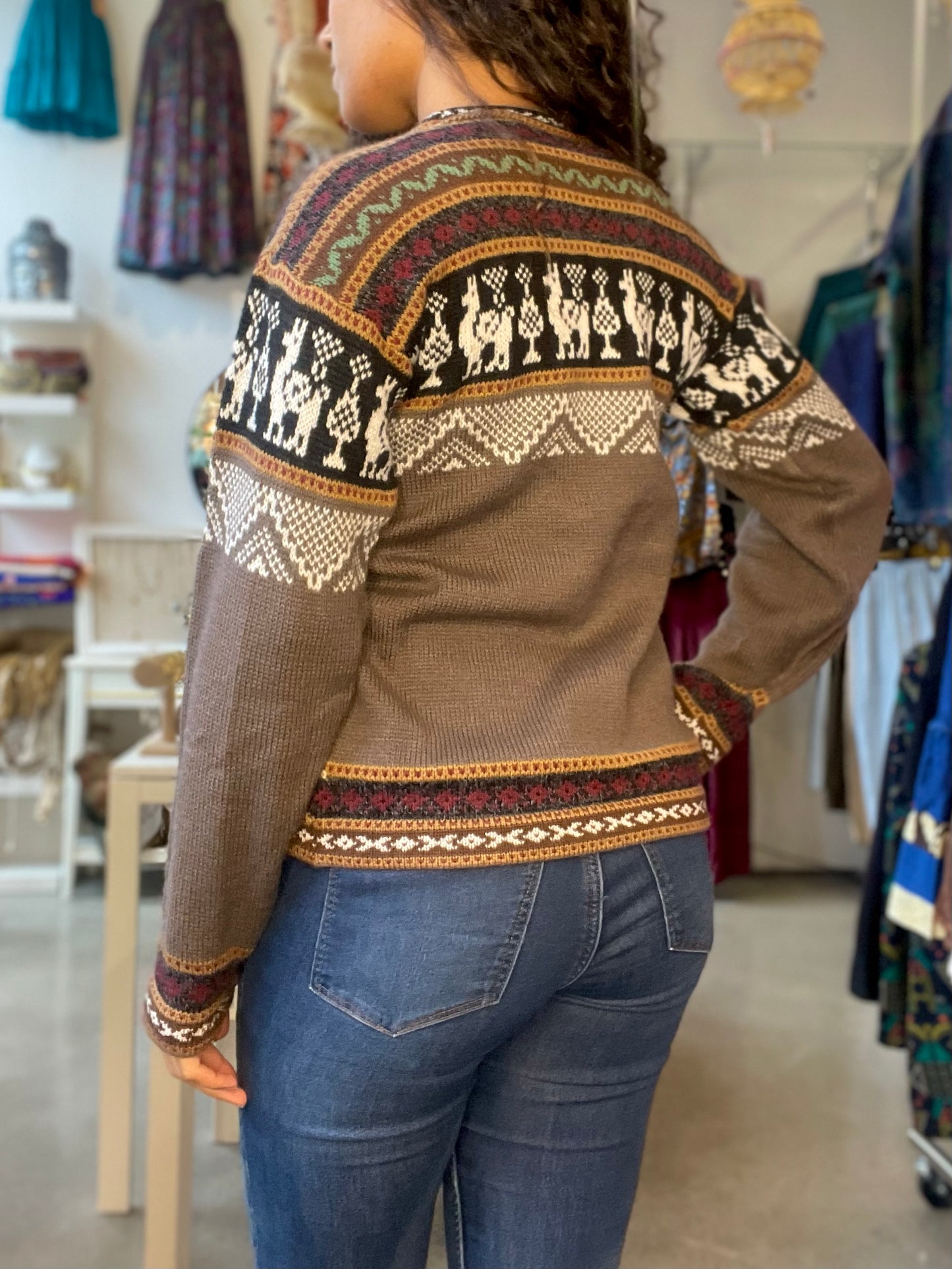 Brown Peruvian Alpaca Sweater