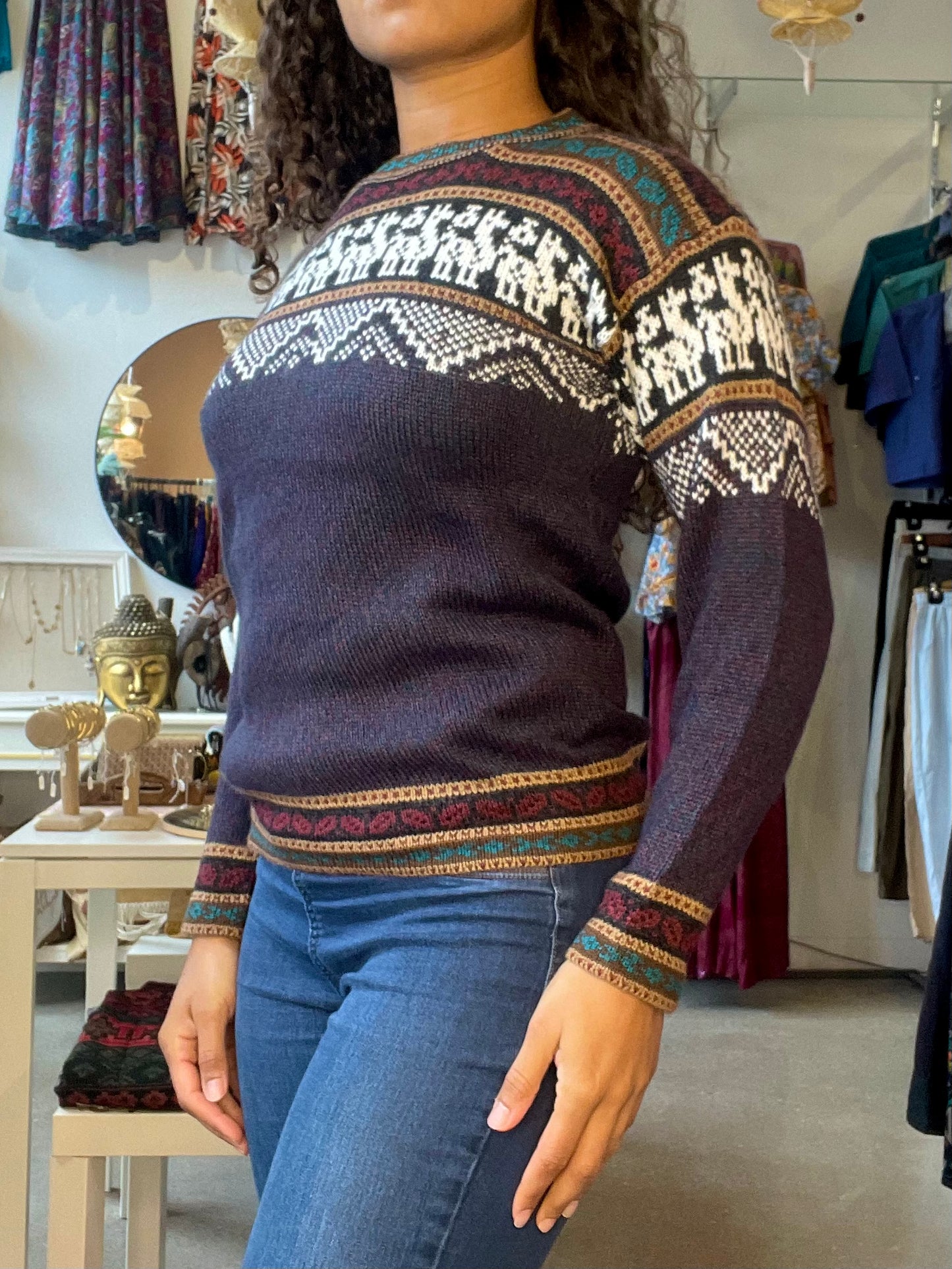Plum Peruvian Alpaca Sweater