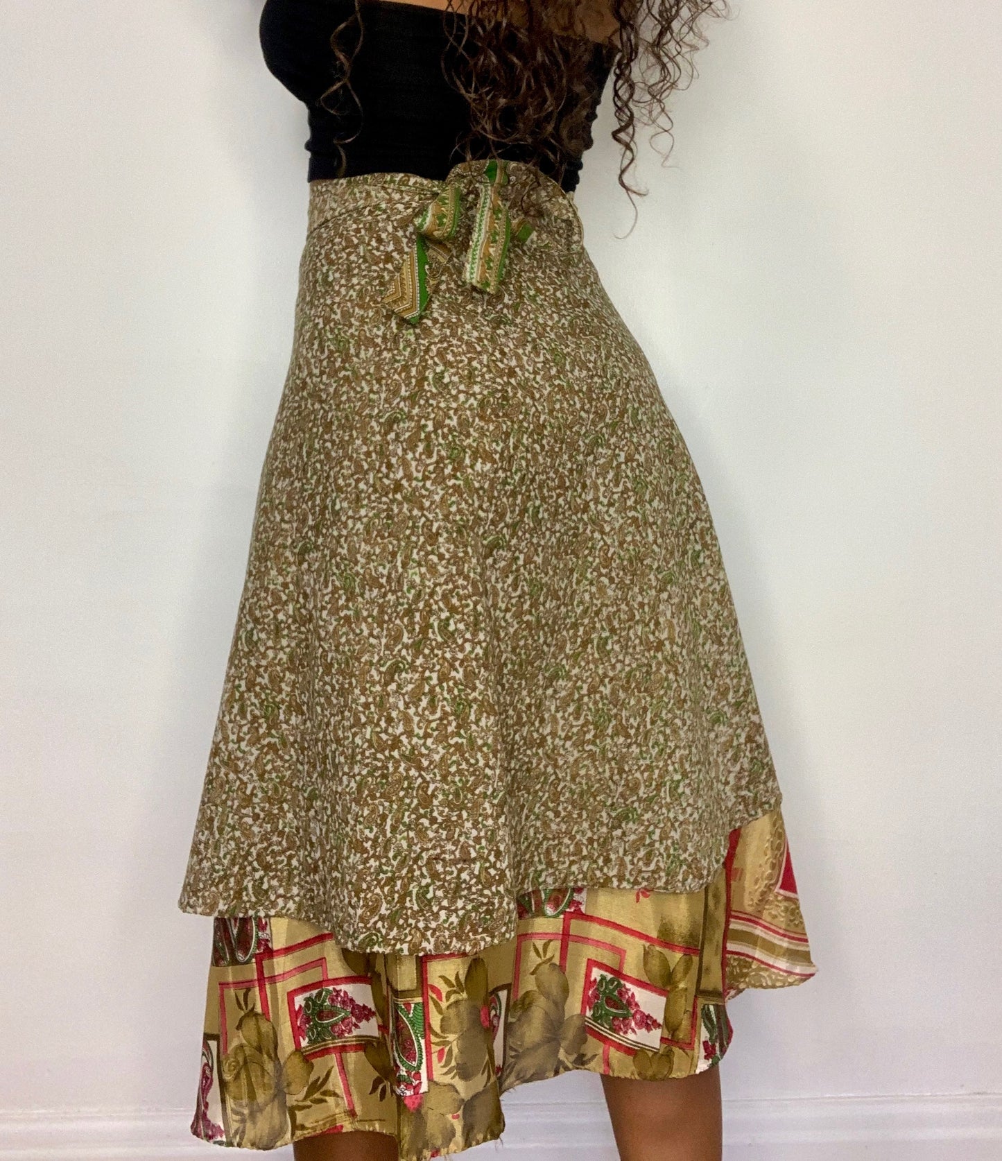 Daksha Reversible Silk Wrap Skirt