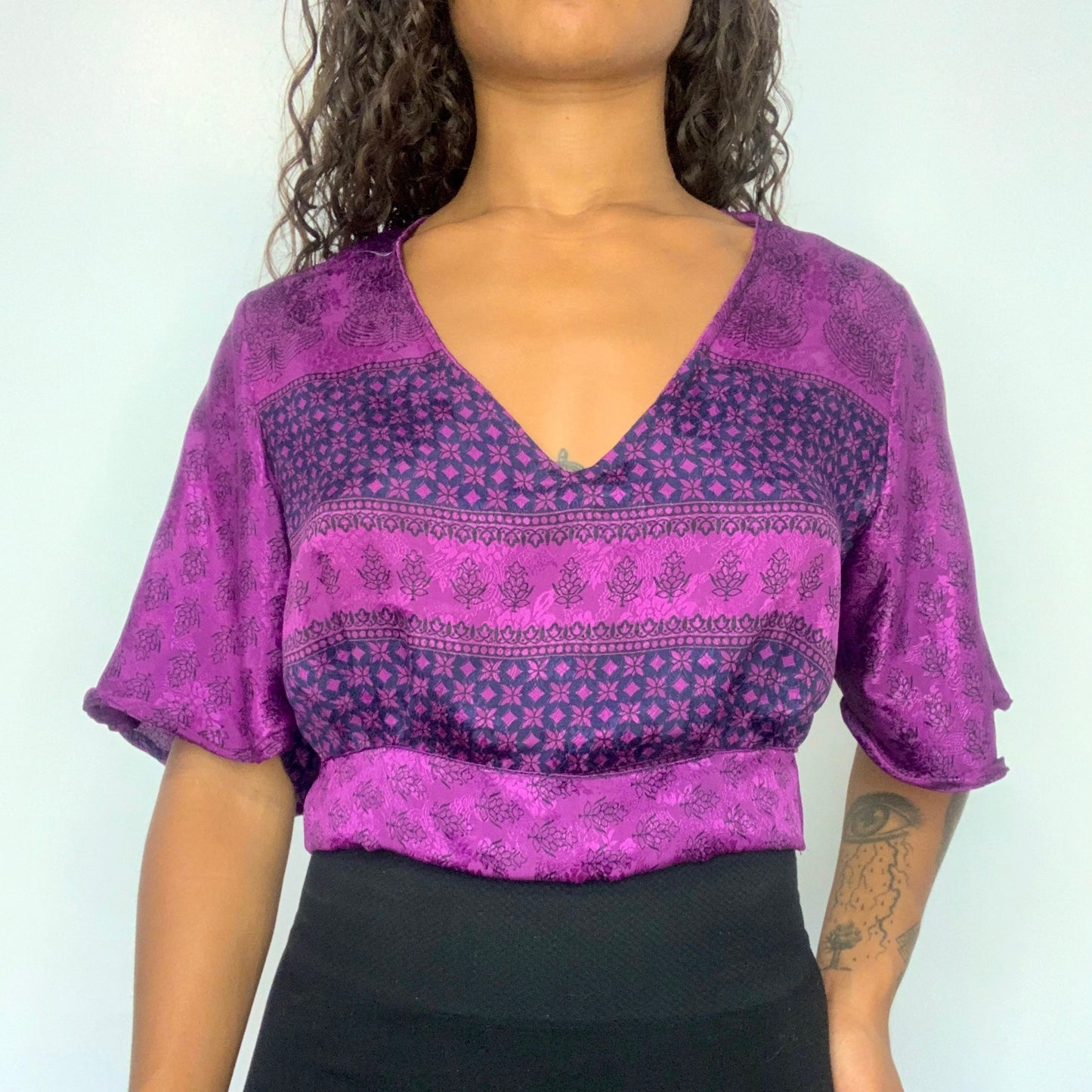 Purple Kyra Flounce Top