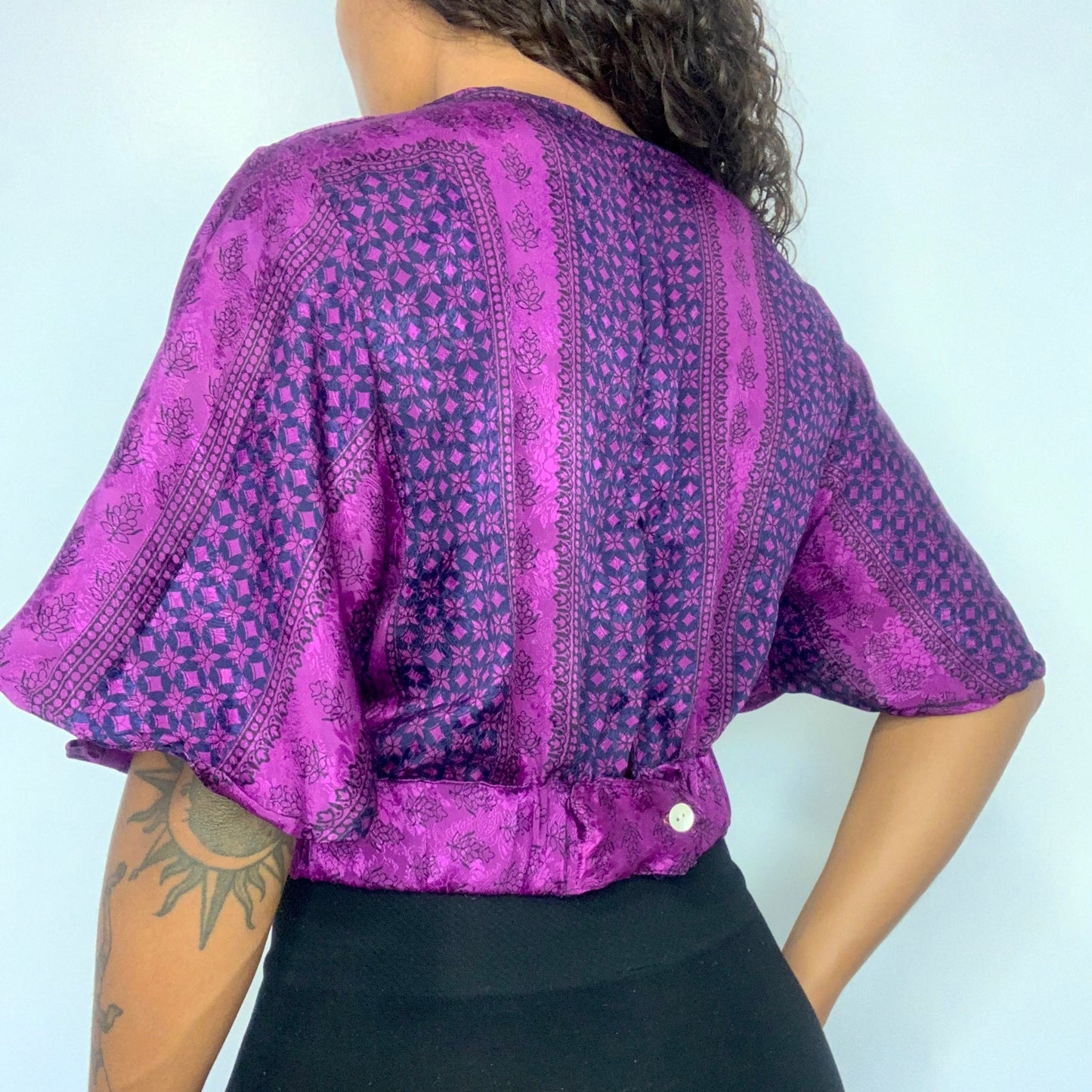 Purple Kyra Flounce Top