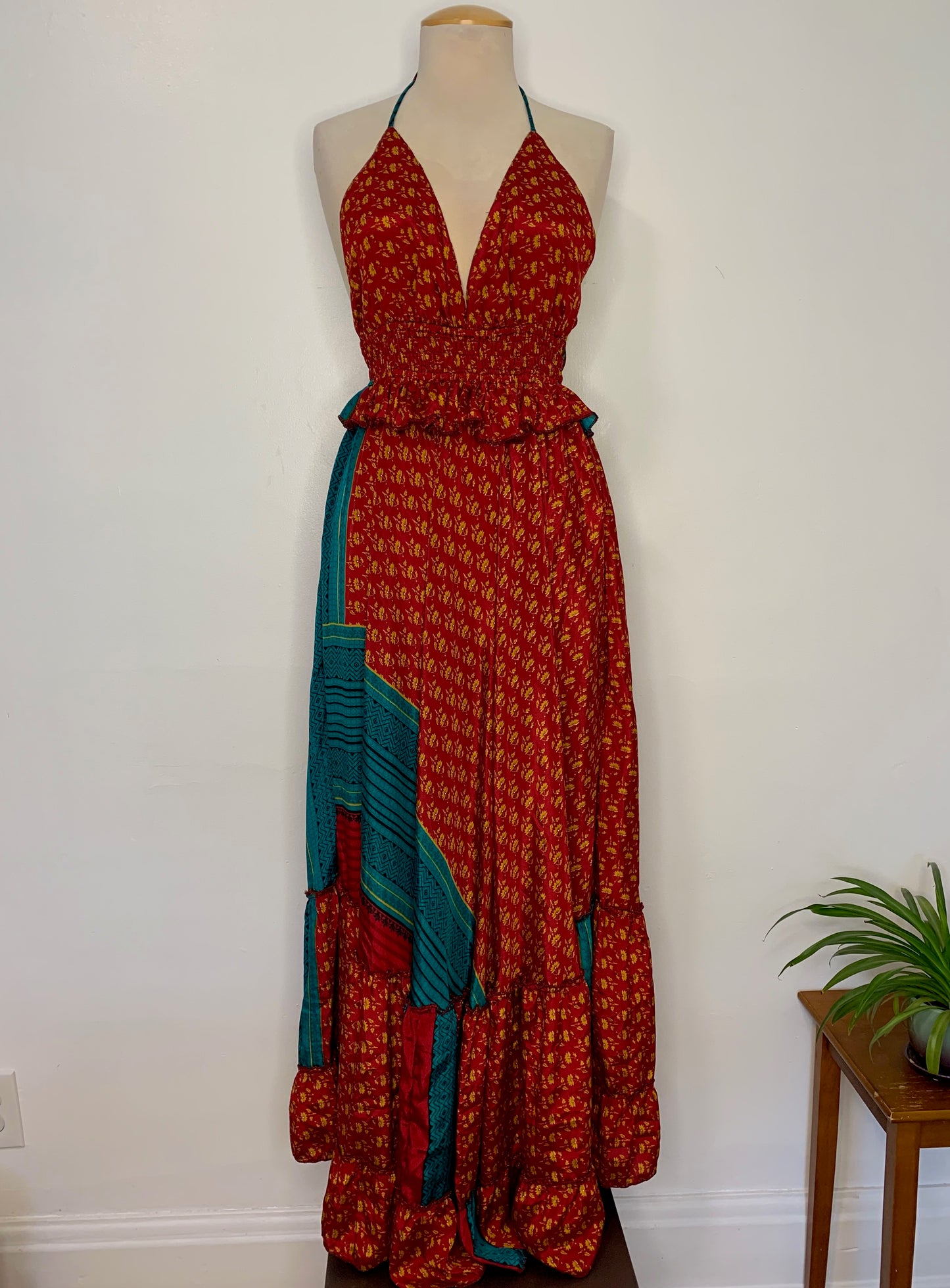 Deepa Silk Frill Maxi Dress