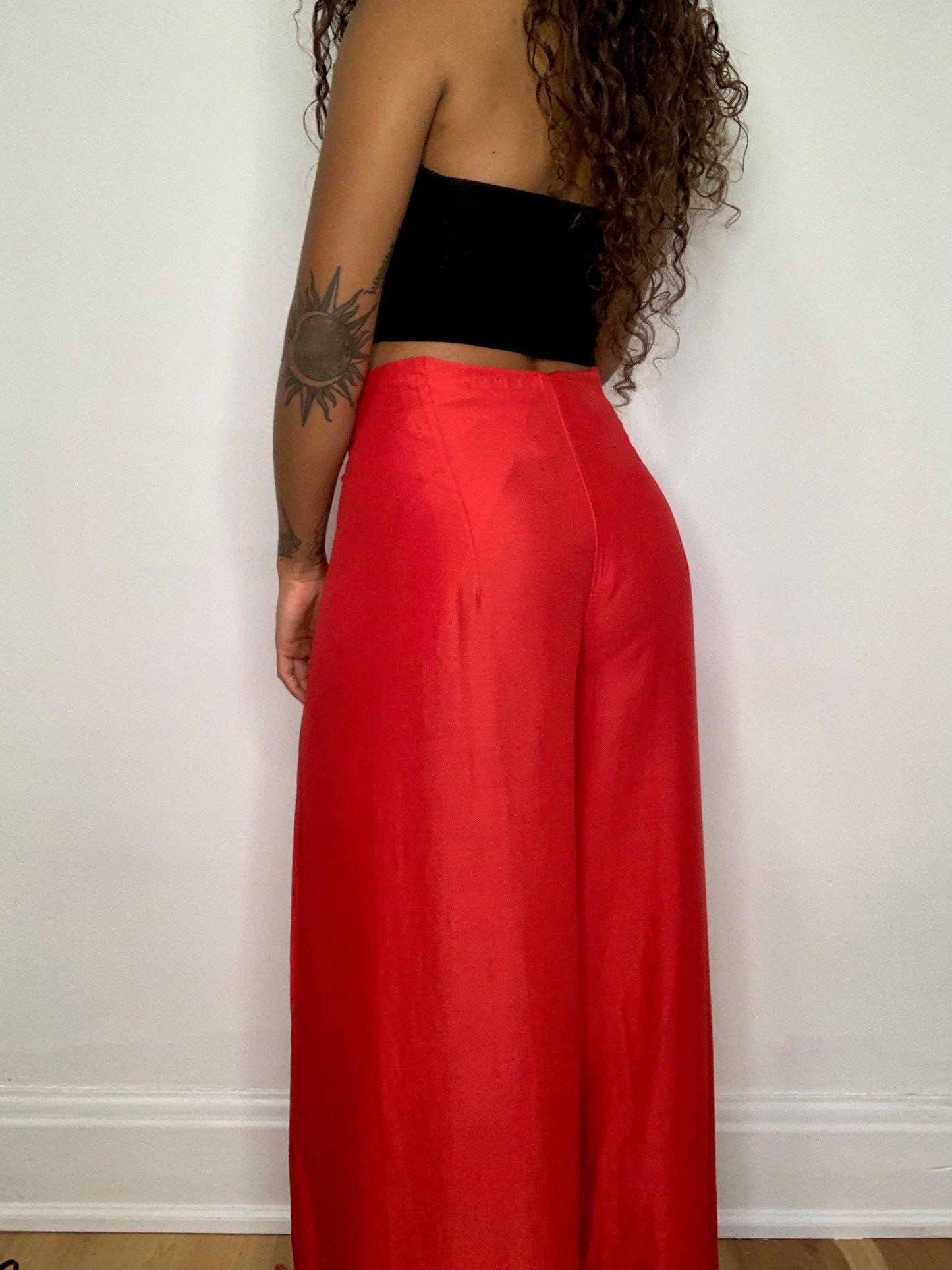 Red Wrap Pants