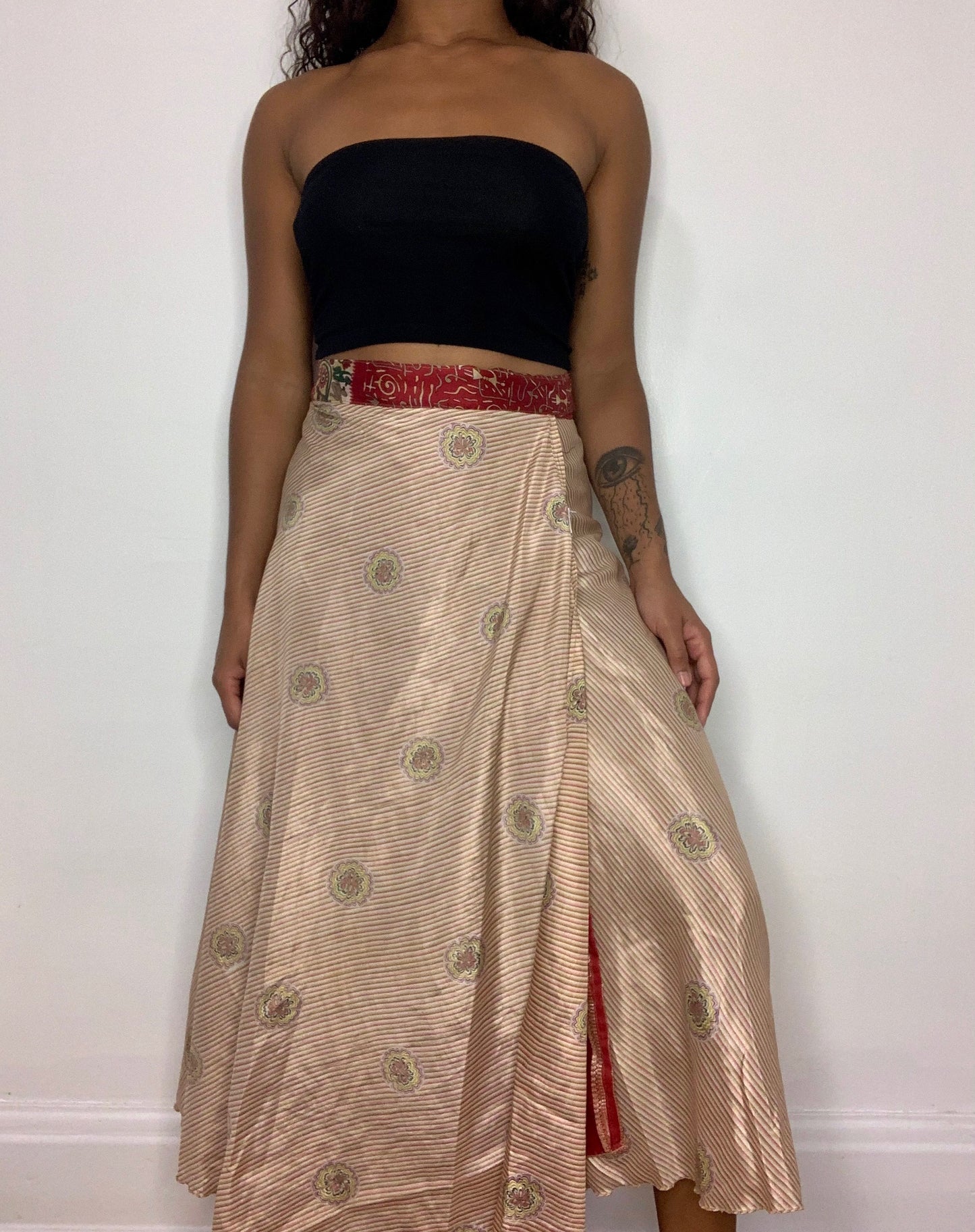 Anushka Reversible Silk Wrap Skirt
