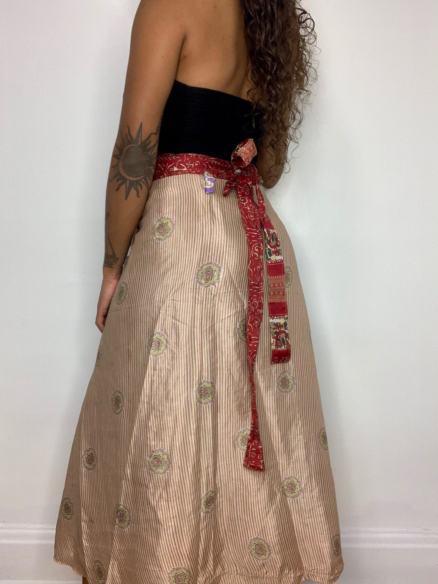 Anushka Reversible Silk Wrap Skirt