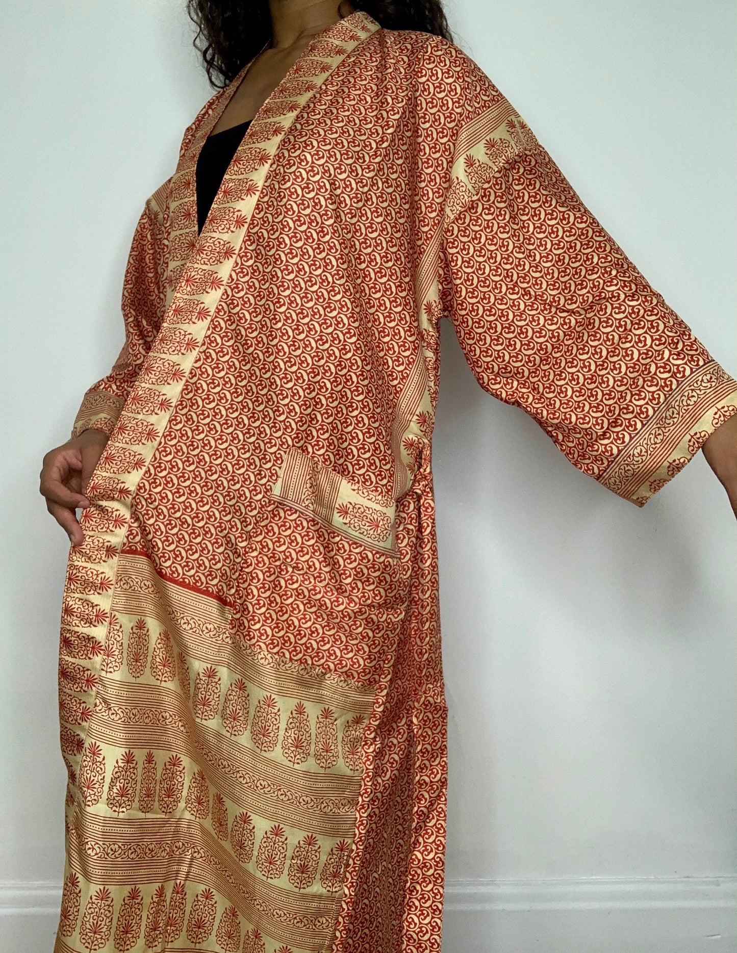 Raksha Silk Maxi Robe