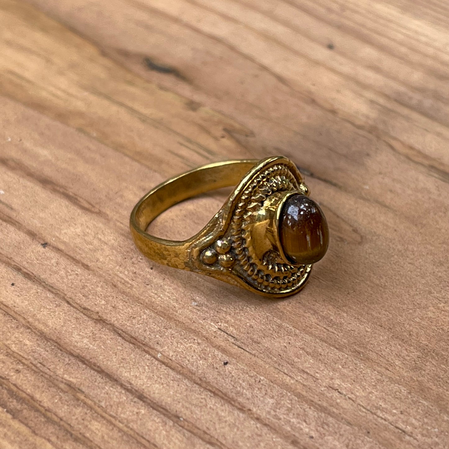 Tigers Eye Oval Ring