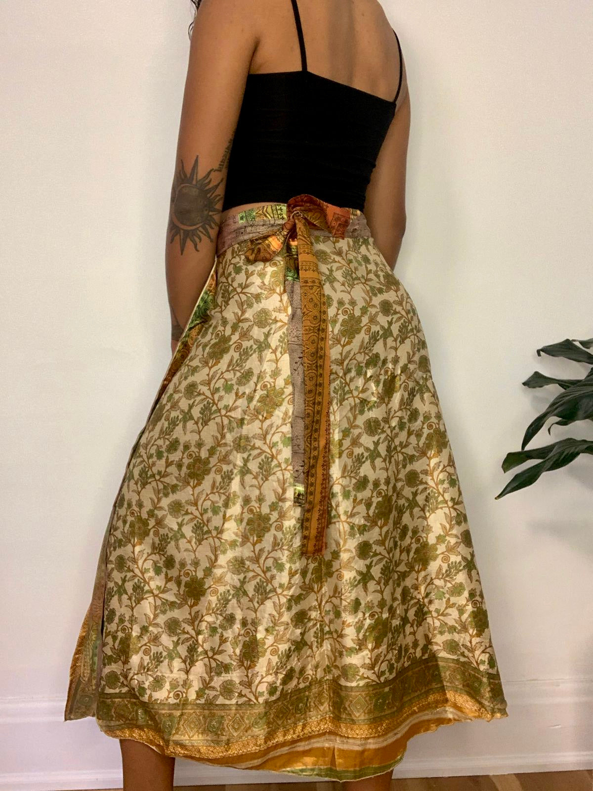 Amar Reversible Silk Wrap Skirt