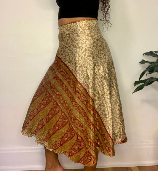 Jaya Reversible Silk Wrap Skirt