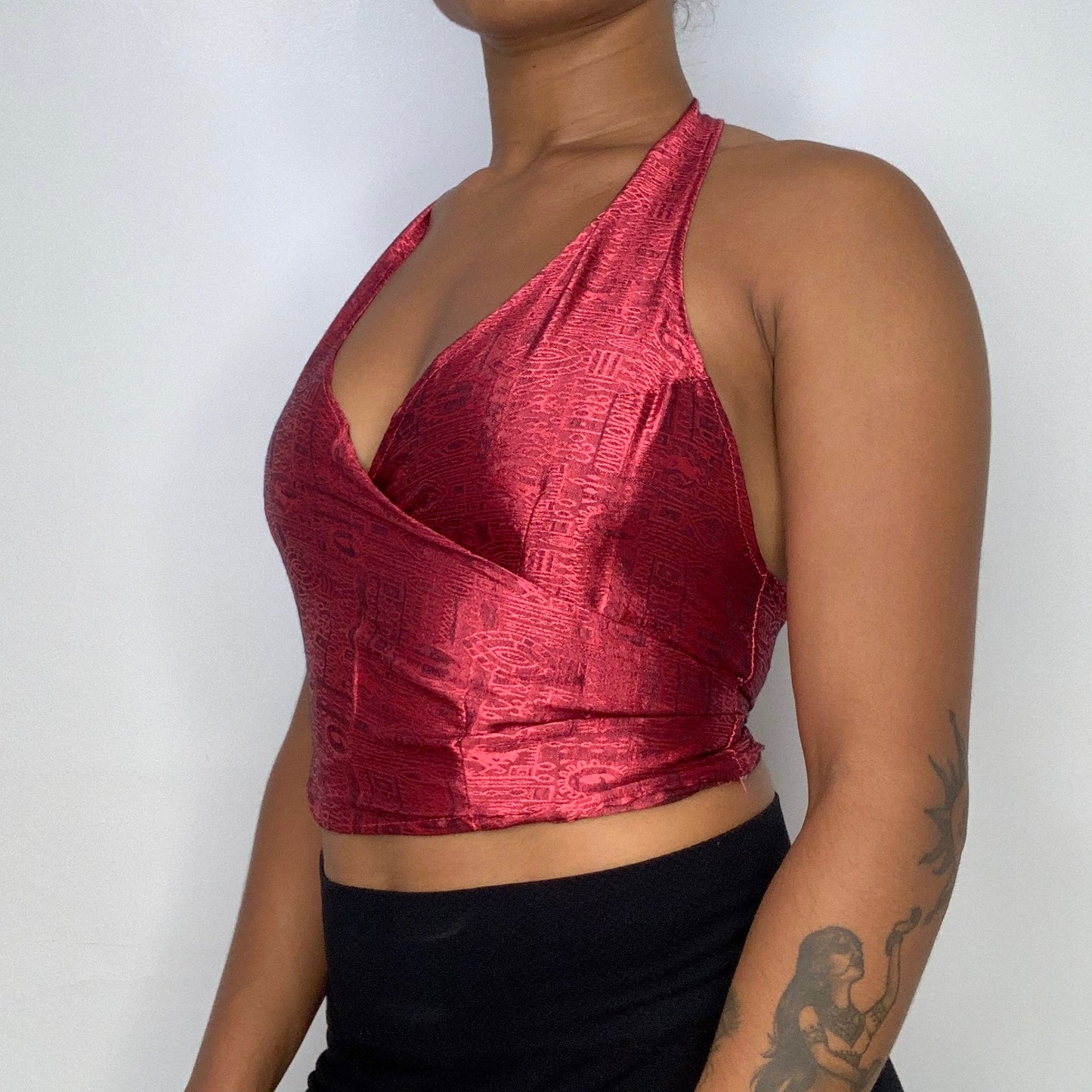 Pink Thai Silk Halter Top