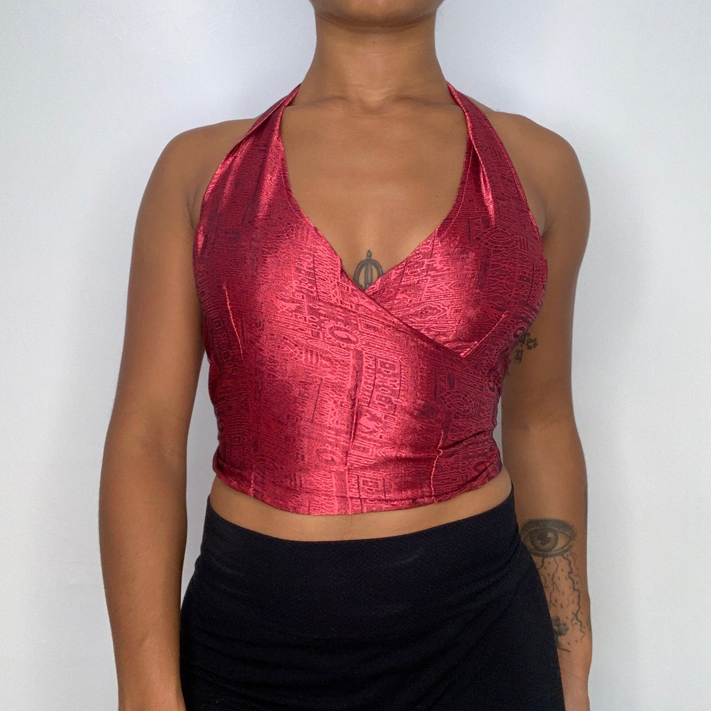 Pink Thai Silk Halter Top