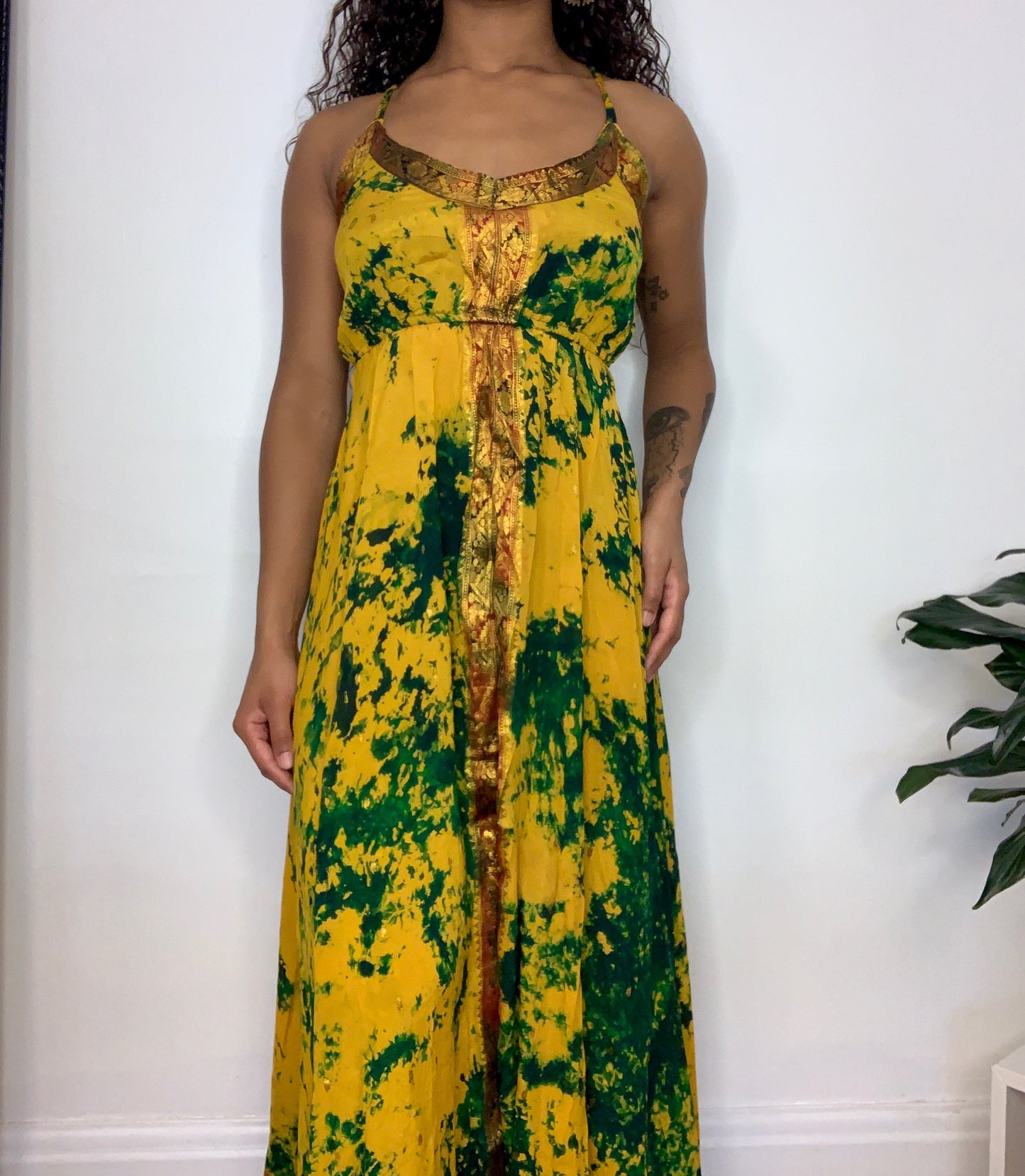 Raveena Silk Tie Dye Maxi Dress