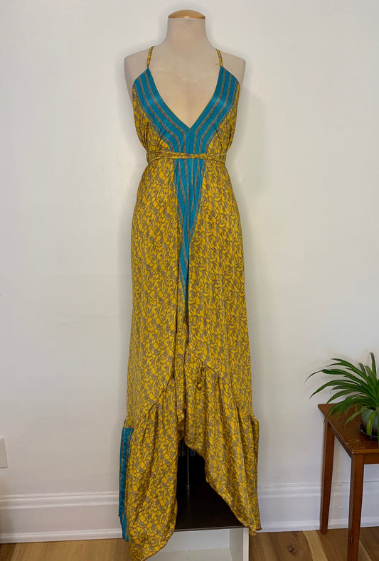 Charita High Low Silk Maxi Dress