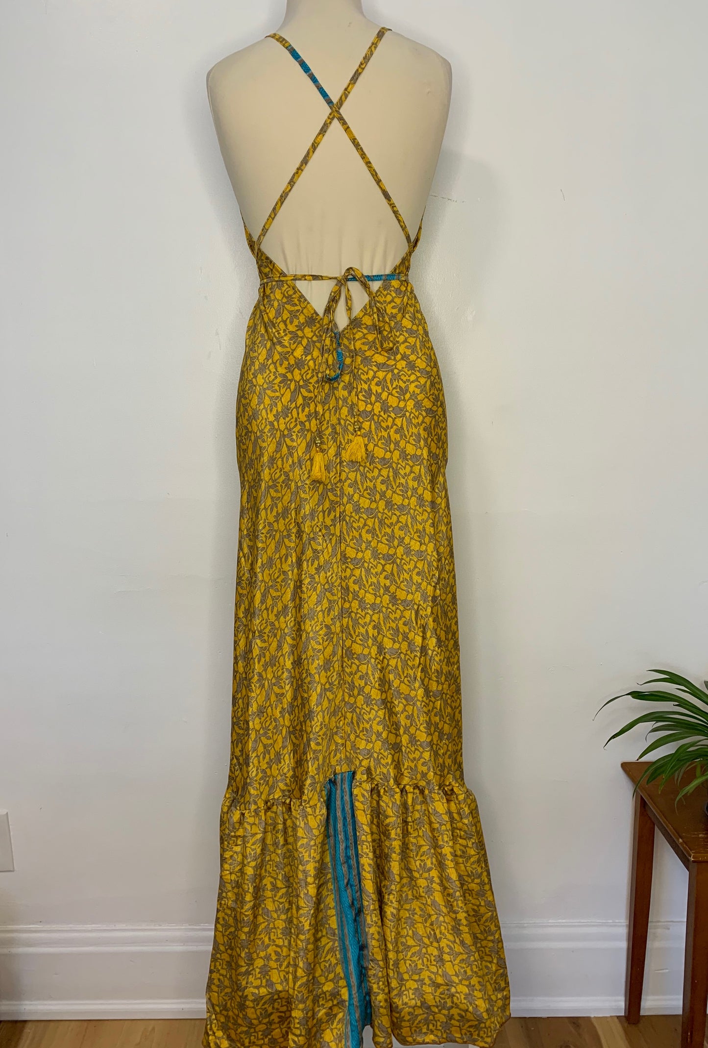 Charita High Low Silk Maxi Dress