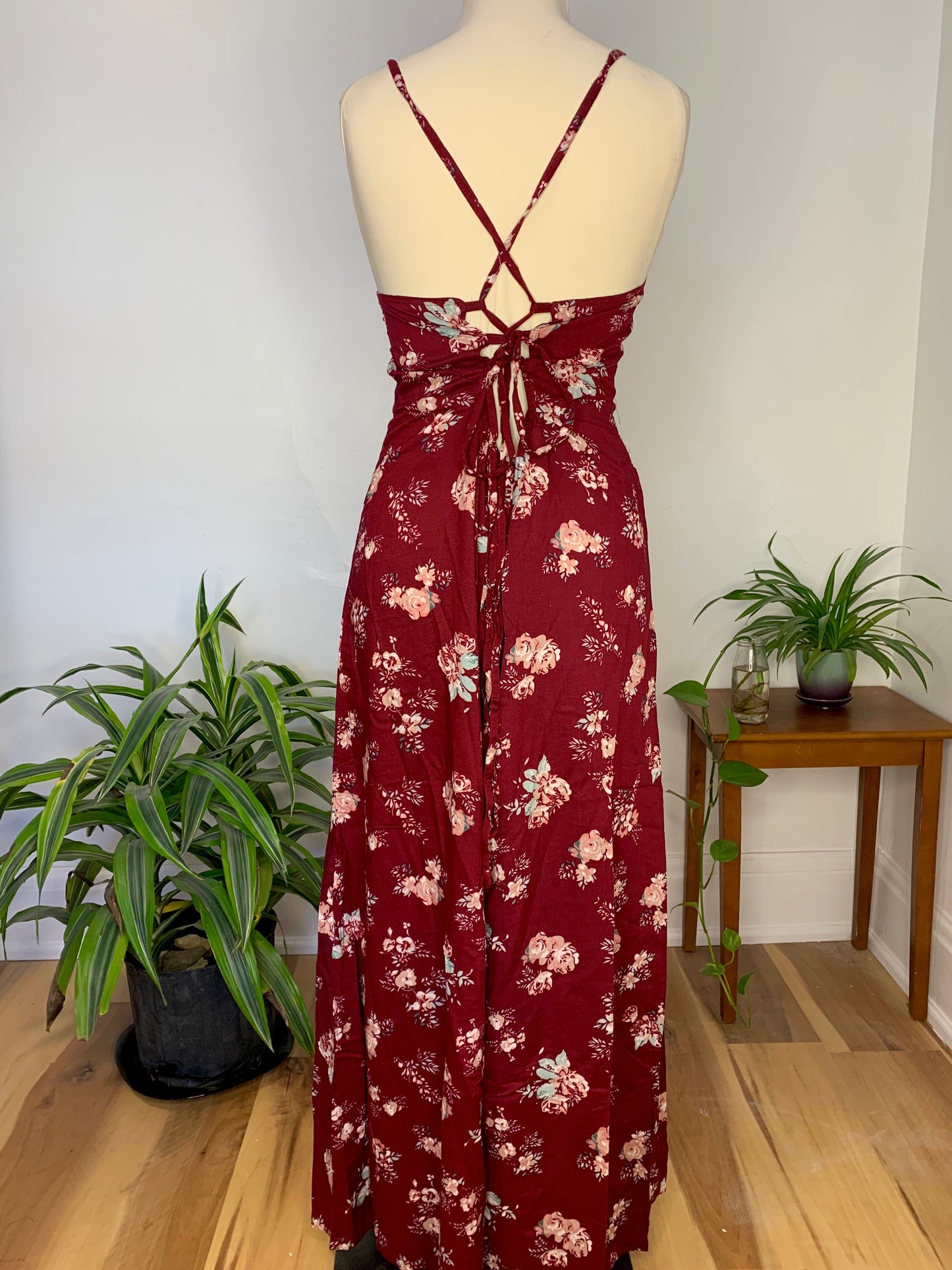 Red Anaya Floral Maxi Dress of