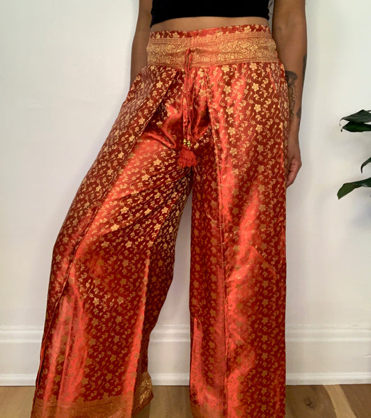 Agni Janya Silk Overlay Pants