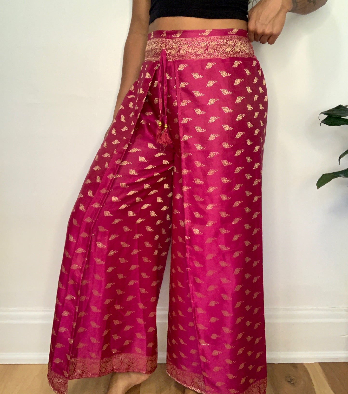 Pink Janya Silk Overlay Pants
