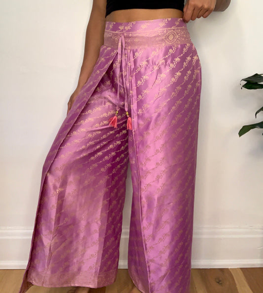 Lilac Janya Silk Overlay Pants
