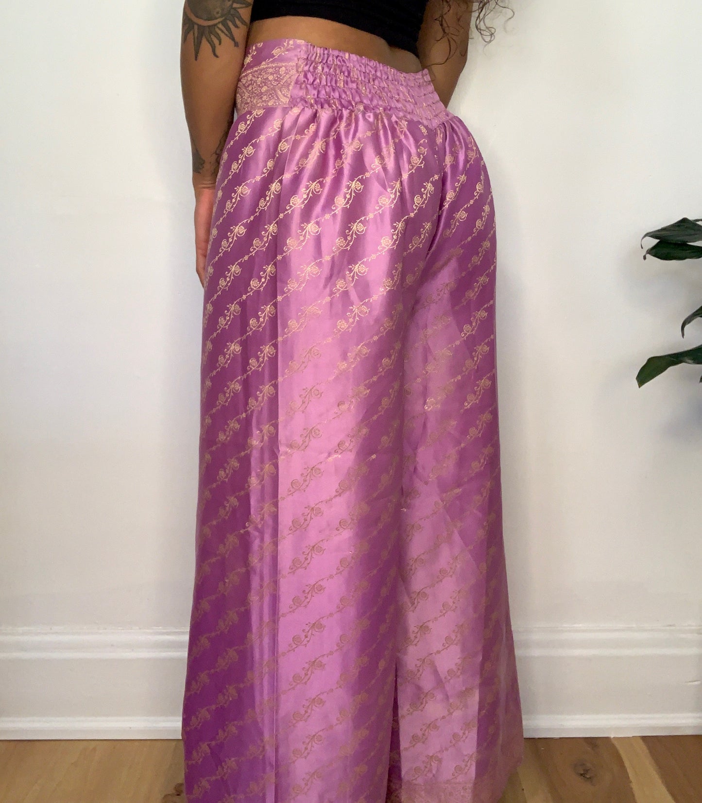 Lilac Janya Silk Overlay Pants