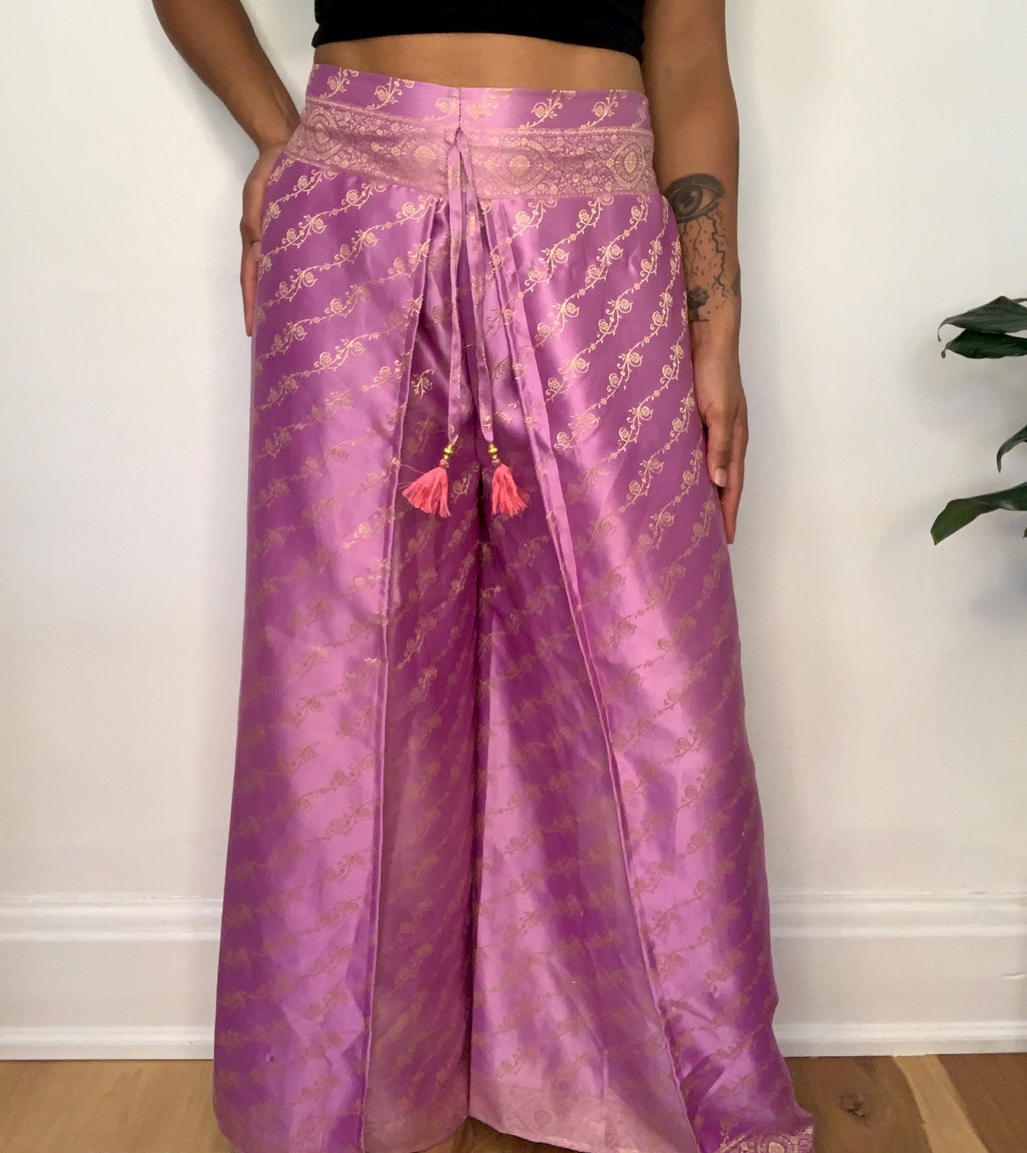 Lilac Janya Silk Overlay Pants