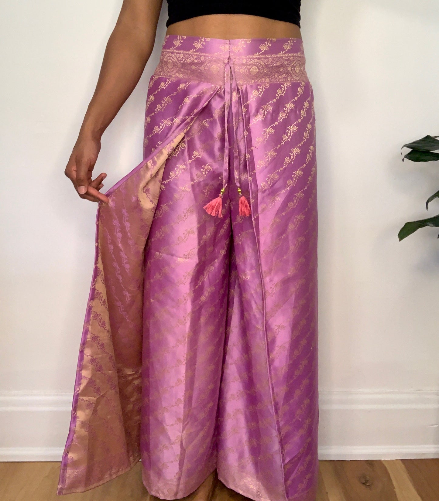 Lilac Janya Silk Overlay Pants