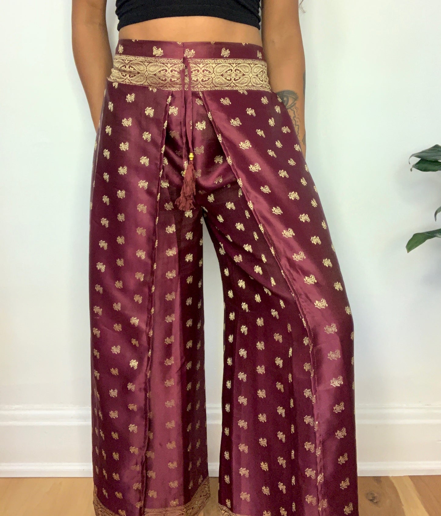 Plum Janya Silk Overlay Pants