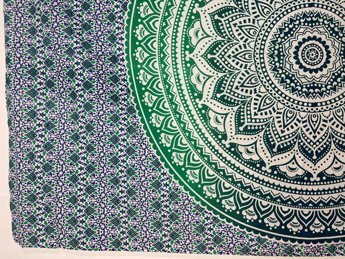 Lotus Mandala Tapestry Green Small