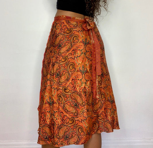 Anaisha Reversible Silk Wrap Skirt