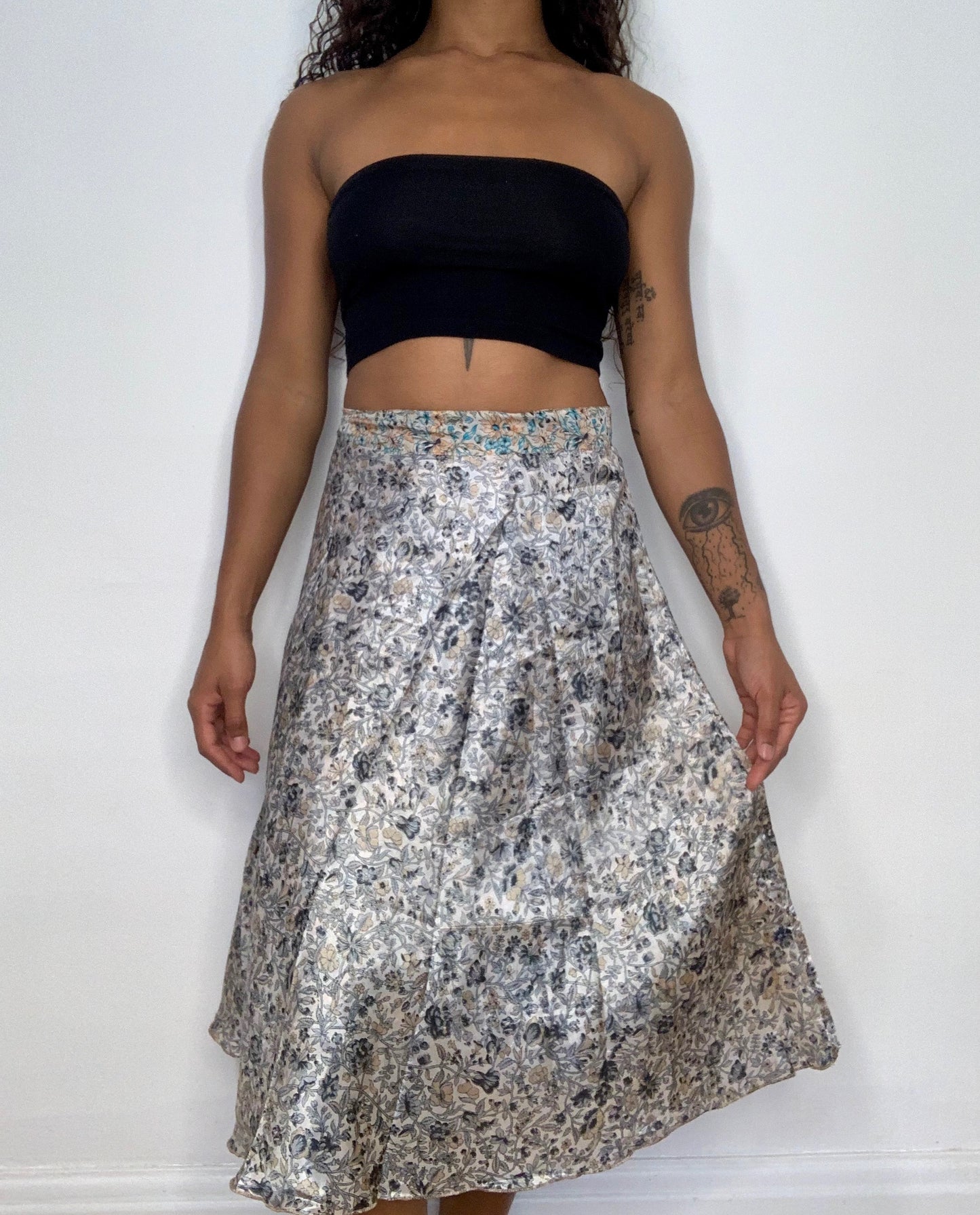 Anya Reversible Silk Wrap Skirt