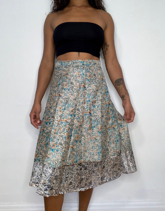 Anya Reversible Silk Wrap Skirt