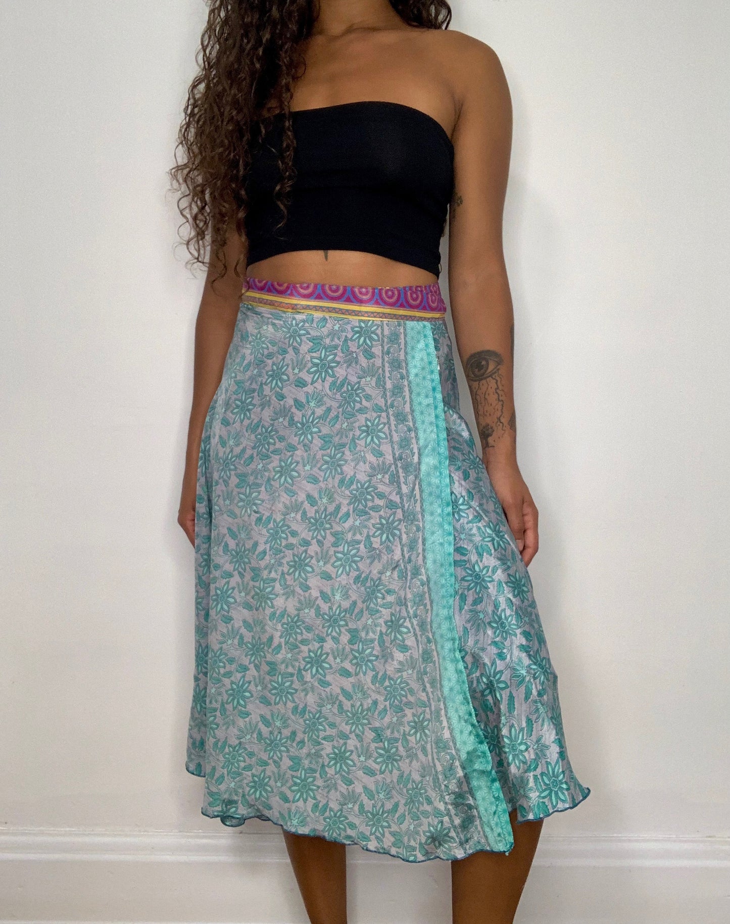 Ekani Reversible Silk Wrap Skirt