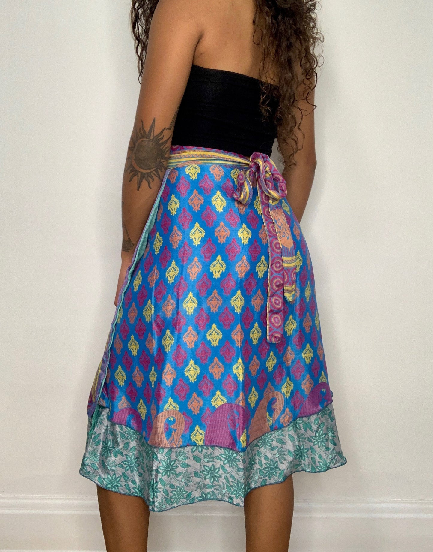 Ekani Reversible Silk Wrap Skirt