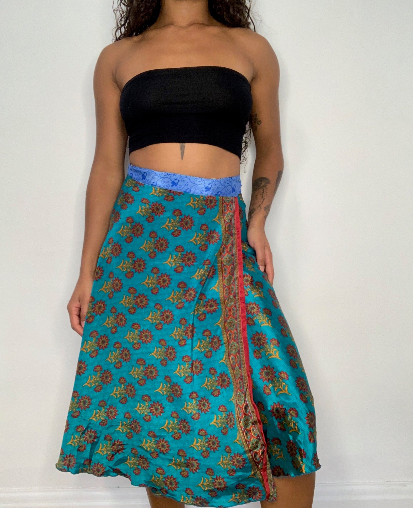 Suhana Reversible Silk Wrap Skirt