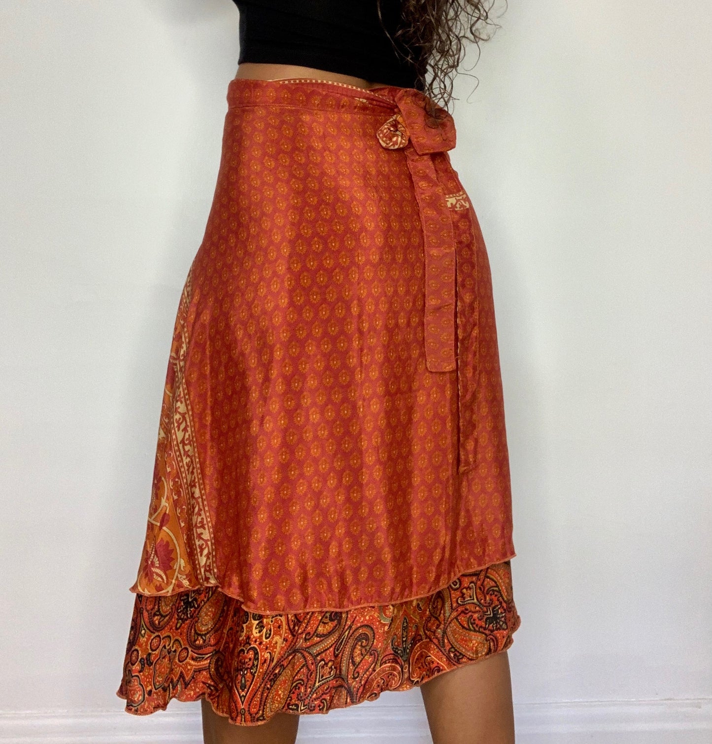 Anaisha Reversible Silk Wrap Skirt