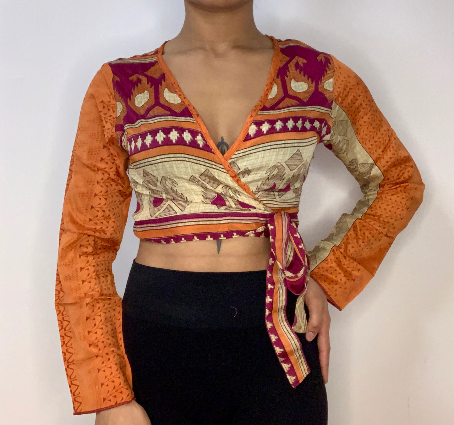 "Mango" Anya Wrap Top