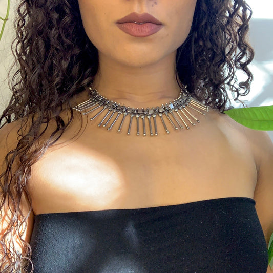 Sun Ray Statement Choker Necklace