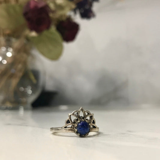 Lapis Lazuli Mandala Ring