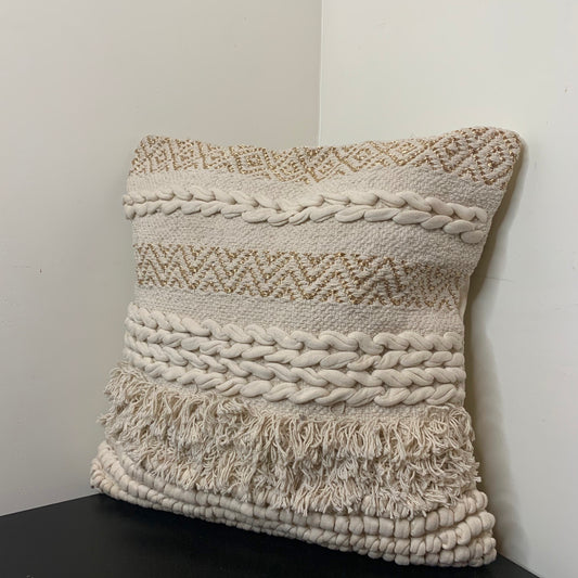 Gold Accent Boho Cushion Cover